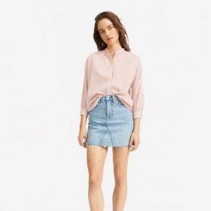 Everlane Air Collarless Shirt Dusty Rose 00